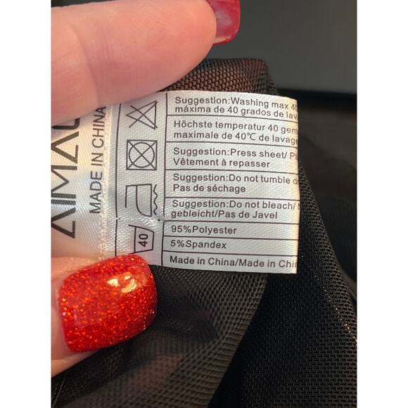 NWT Black Sheer Mesh Ruched Mini Skirt Size Medium Y2K Bodycon Gothic Clubwear - Picture 5 of 7